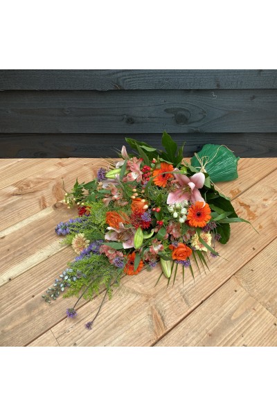 Rouwboeket Oranje gloed